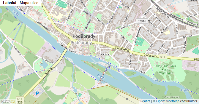 Labská - mapa ulice