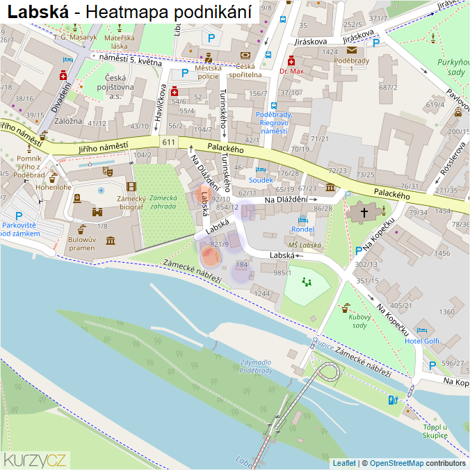 Mapa Labská - Firmy v ulici.