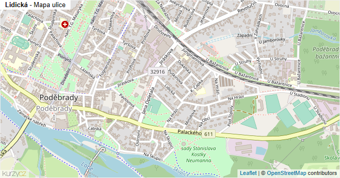 Lidická - mapa ulice