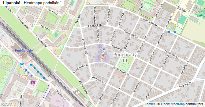 Lipanská - mapa podnikání
