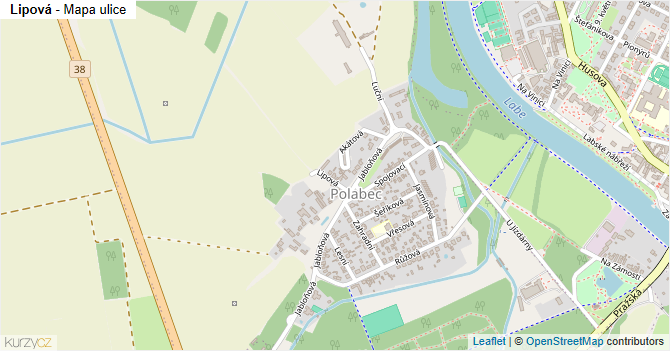 Lipová - mapa ulice