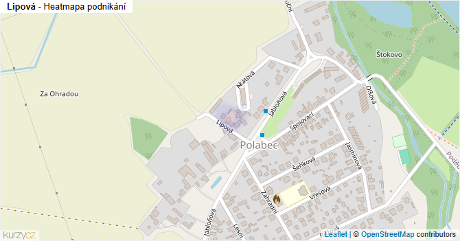 Lipová - mapa podnikání