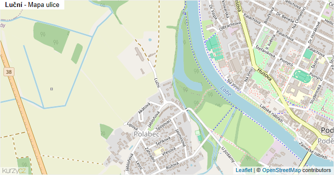 Luční - mapa ulice