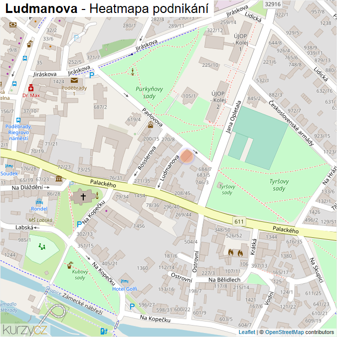 Mapa Ludmanova - Firmy v ulici.