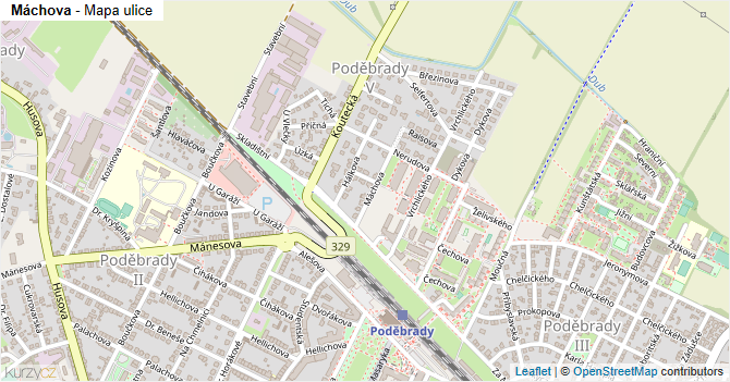 Máchova - mapa ulice