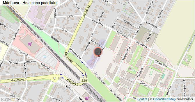 Máchova - mapa podnikání