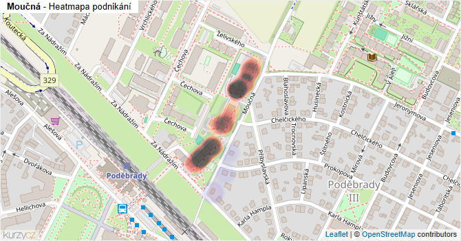 Moučná - mapa podnikání