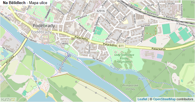 Na Bělidlech - mapa ulice