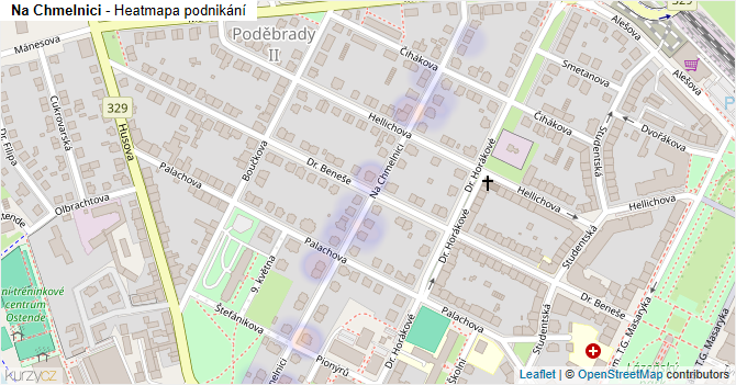 Na Chmelnici - mapa podnikání