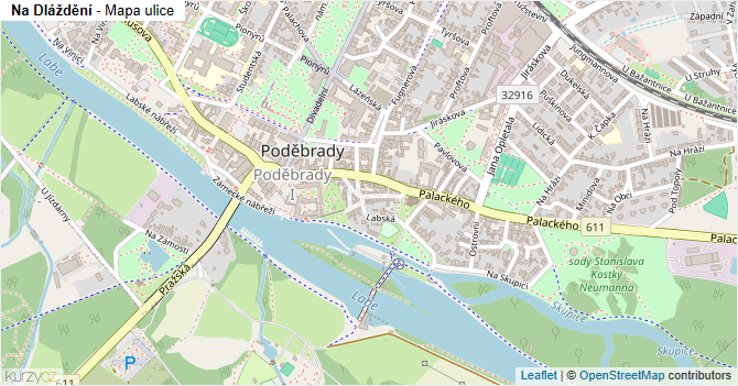 Na Dláždění - mapa ulice