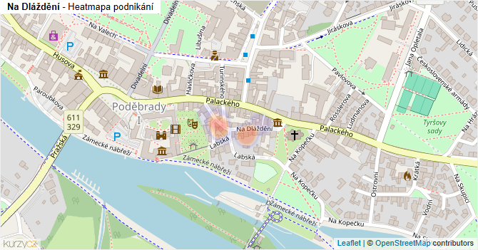 Na Dláždění - mapa podnikání