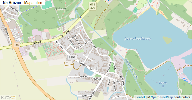 Na Hrázce - mapa ulice