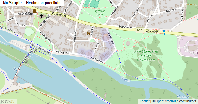 Na Skupici - mapa podnikání