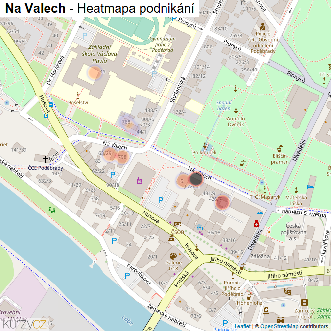 Mapa Na Valech - Firmy v ulici.