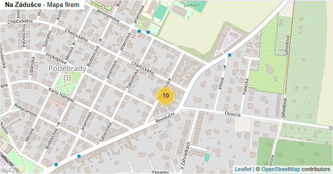 Na Zádušce - mapa firem