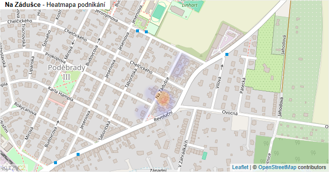 Na Zádušce - mapa podnikání