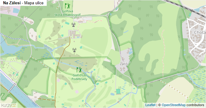 Na Zálesí - mapa ulice