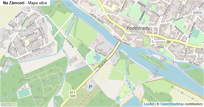 Na Zámostí - mapa ulice