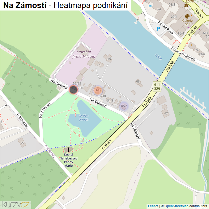 Mapa Na Zámostí - Firmy v ulici.