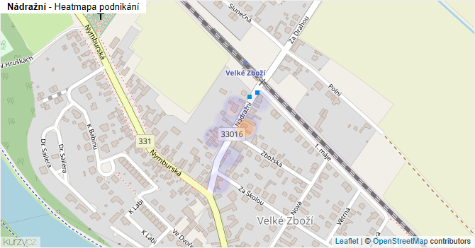 Nádražní - mapa podnikání
