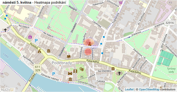 náměstí 5. května - mapa podnikání