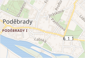 náměstí Anežky České v obci Poděbrady - mapa ulice