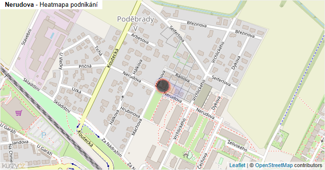 Nerudova - mapa podnikání