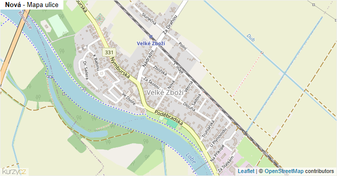 Nová - mapa ulice