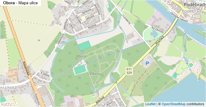 Obora - mapa ulice
