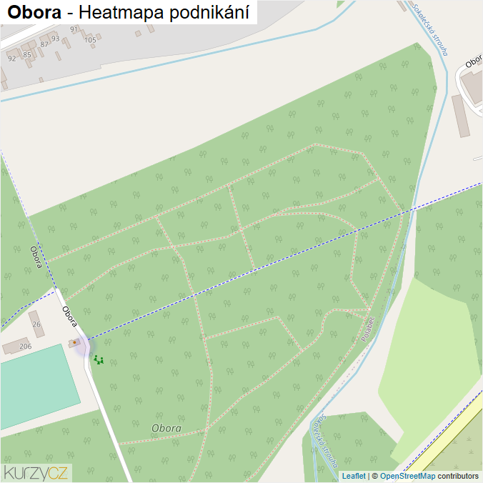 Mapa Obora - Firmy v ulici.