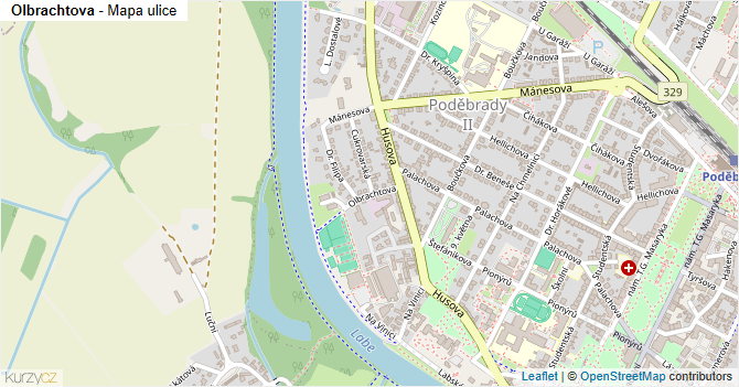 Olbrachtova - mapa ulice