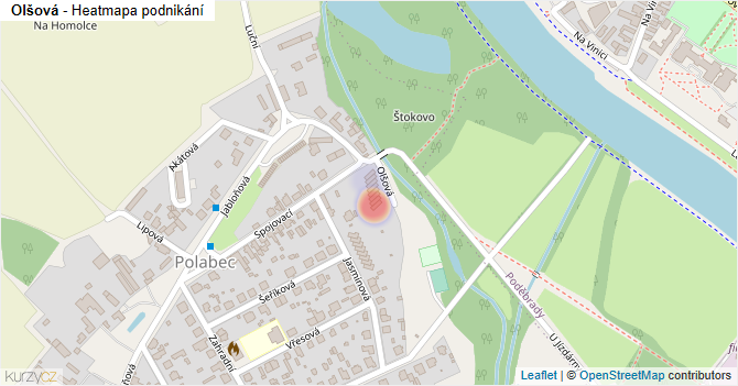 Olšová - mapa podnikání