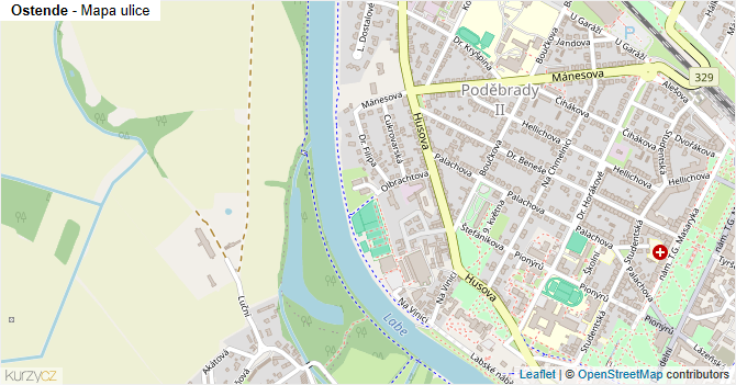 Ostende - mapa ulice