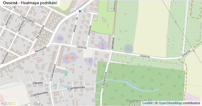 Ovocná - mapa podnikání