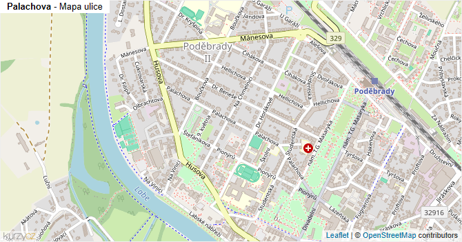 Palachova - mapa ulice