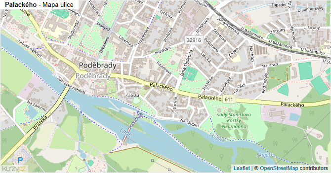 Palackého - mapa ulice