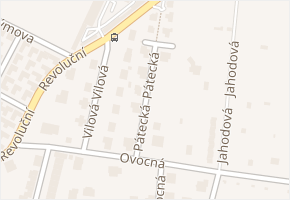 Pátecká v obci Poděbrady - mapa ulice