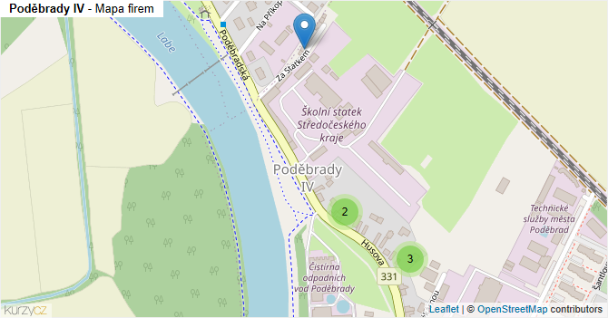 Poděbrady IV - mapa firem
