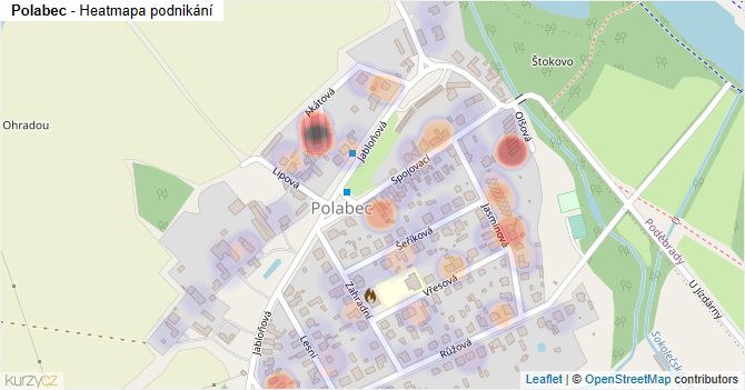 Polabec - mapa podnikání