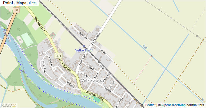Polní - mapa ulice