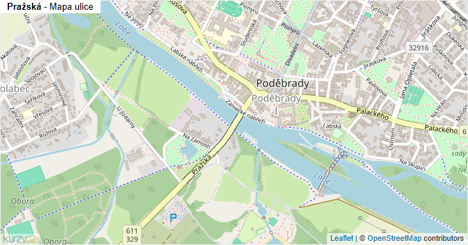 Pražská - mapa ulice