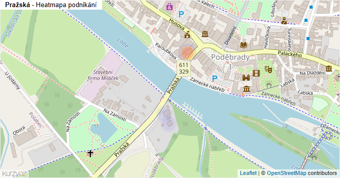 Pražská - mapa podnikání