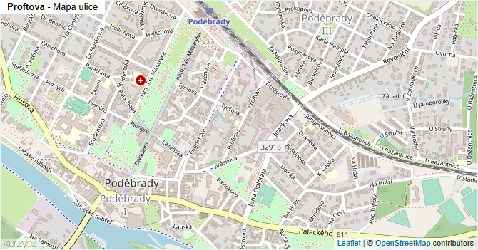 Proftova - mapa ulice