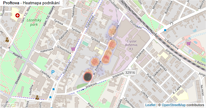 Proftova - mapa podnikání