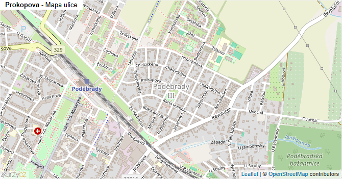 Prokopova - mapa ulice
