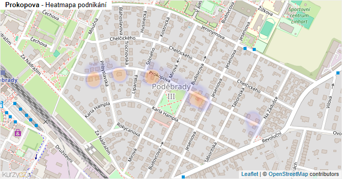Prokopova - mapa podnikání