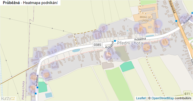 Průběžná - mapa podnikání