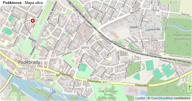 Puškinova - mapa ulice