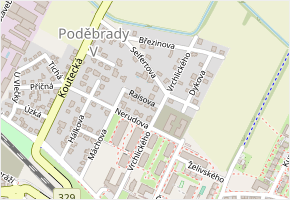 Raisova v obci Poděbrady - mapa ulice