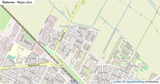 Raisova - mapa ulice